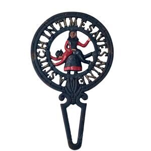 Vintage Cast Iron Wall Hook – "A Stitch in Time Saves Nine" – Wilton